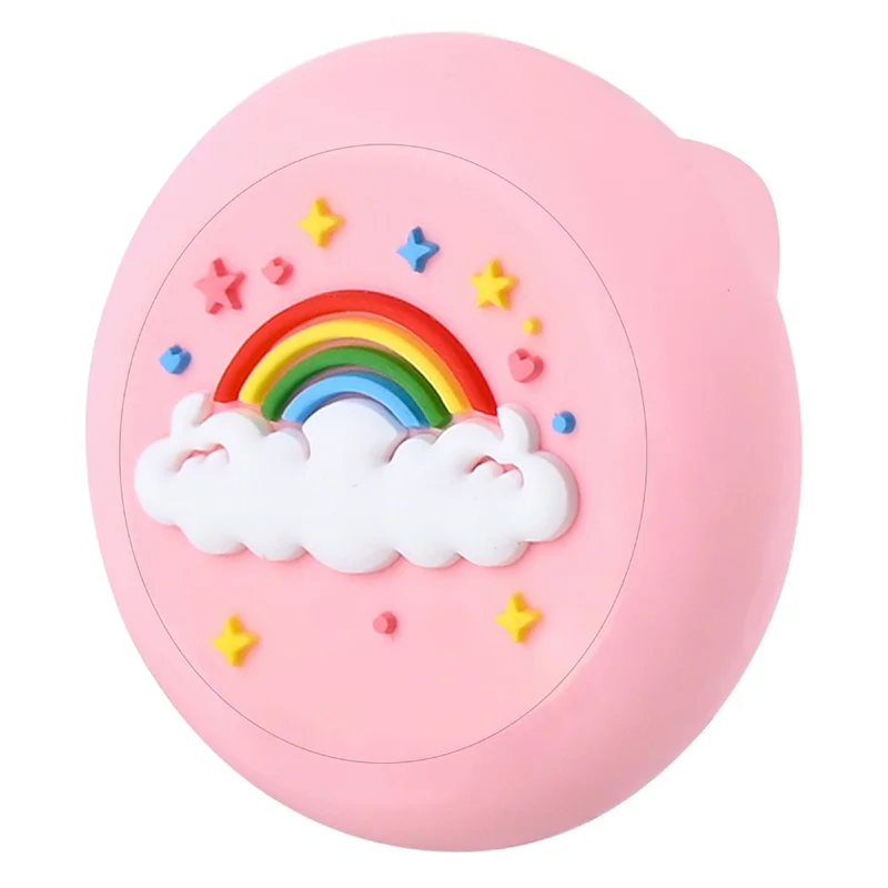 Silicone Case for AirTag / AirTag (2nd Generation) Pin Brooch Design Waterproof Cartoon Smart Tracker Protection Cover - Pink