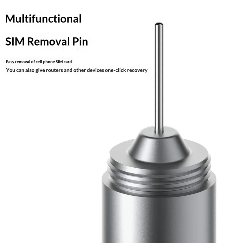 أداة إخراج بطاقة SIM ثنائية الوظائف CS-01، فرشاة تنظيف معدنية صغيرة قابلة للحمل، مجموعة إزالة الغبار لمكبرات الصوت والهاتف، باللون الفضي