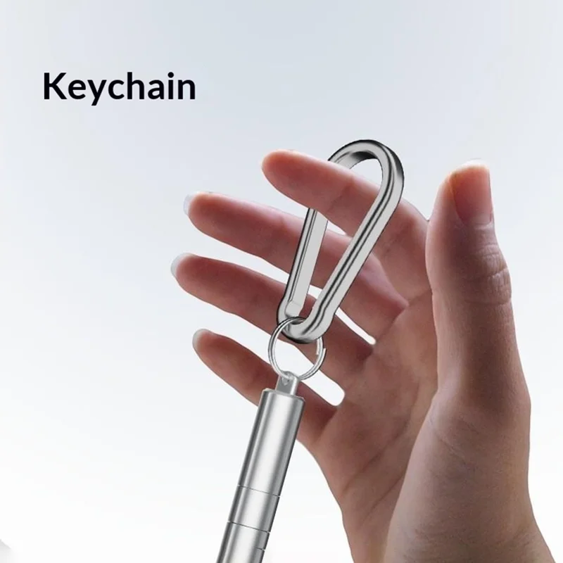 CS-02 3-in-1 Keychain Repair Tool Multi-function Portable SIM Card Ejector Pin Cleaning Brush Screwdriver for Phone Repair - Silver
