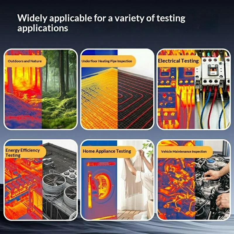 RX-350 Handheld Infrared Thermal Imaging Camera Portable Thermal Imager 320x240 Resolution for Industrial Inspection - Black