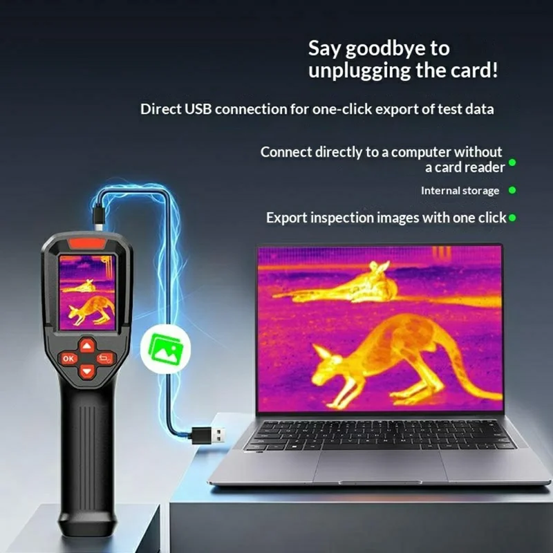 RX-350 Handheld Infrared Thermal Imaging Camera Portable Thermal Imager 320x240 Resolution for Industrial Inspection - Black