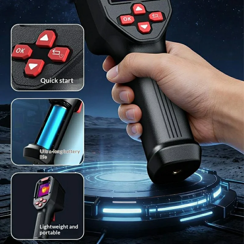 RX-350 Handheld Infrared Thermal Imaging Camera Portable Thermal Imager 320x240 Resolution for Industrial Inspection - Black