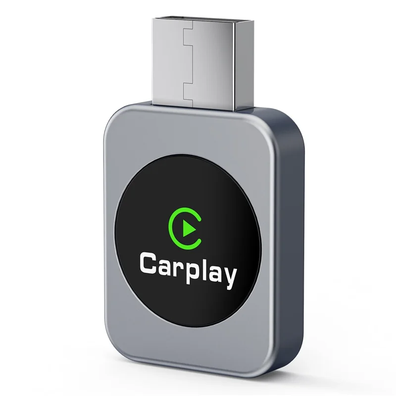 CU105 2-in-1 Wireless CarPlay Adapter 5GHz WiFi Bluetooth-compatible 5.3 Android Auto Wired to Wireless USB Dongle for Car - Black