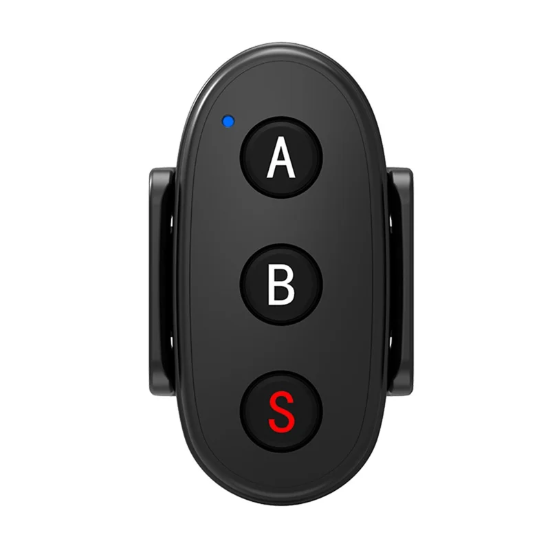 D09 Action Camera Remote Control 3-Button Bluetooth-compatible Controller for DJI GoPro Insta360 Smartphone - Black