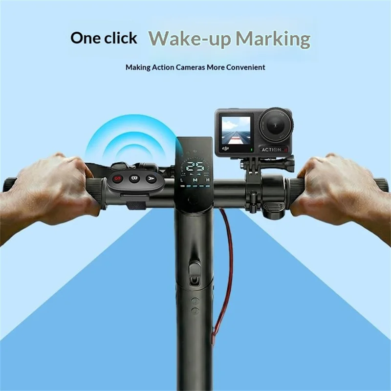 D09 Action Camera Remote Control 3-Button Bluetooth-compatible Controller for DJI GoPro Insta360 Smartphone - Black