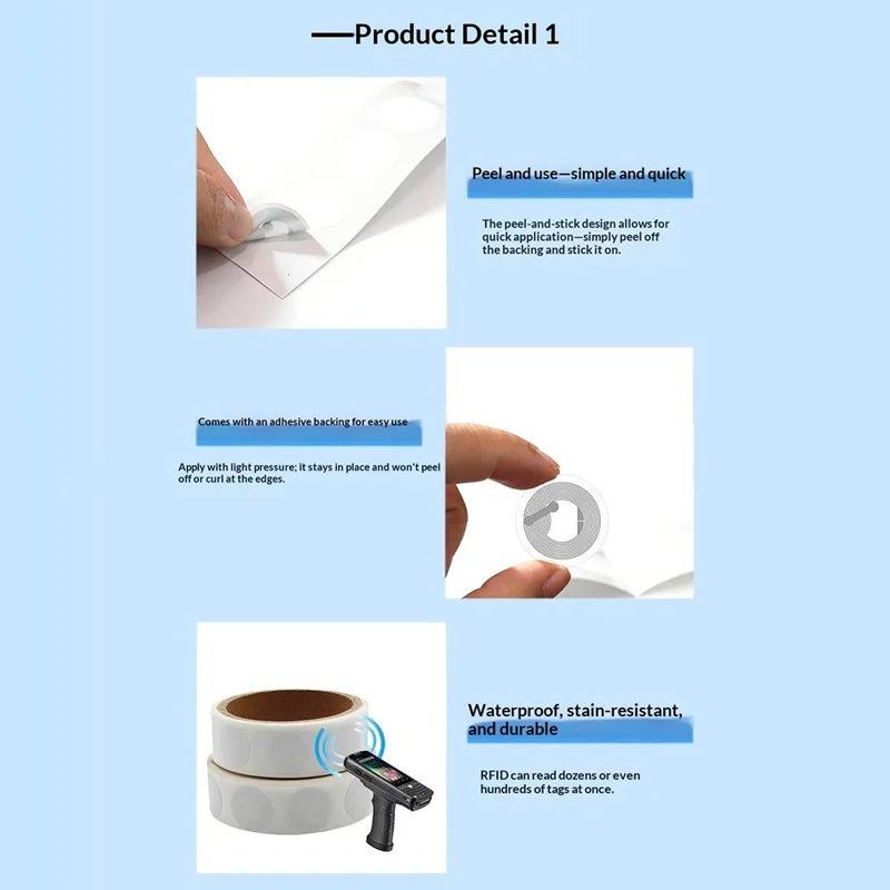 Stickers NFC 10 pièces Ntag213 25 mm, étiquettes rondes adhésives pour identification