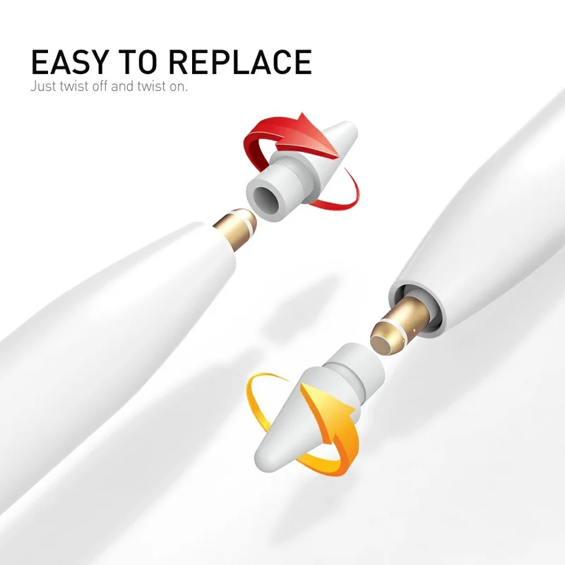 AHASTYLE WG24-P 4 шт. сменные наконечники для карандаша для Apple Pencil Pro / (1-го поколения) / (с USB-C) / (2-го поколения) / (1-го поколения) со стилусом