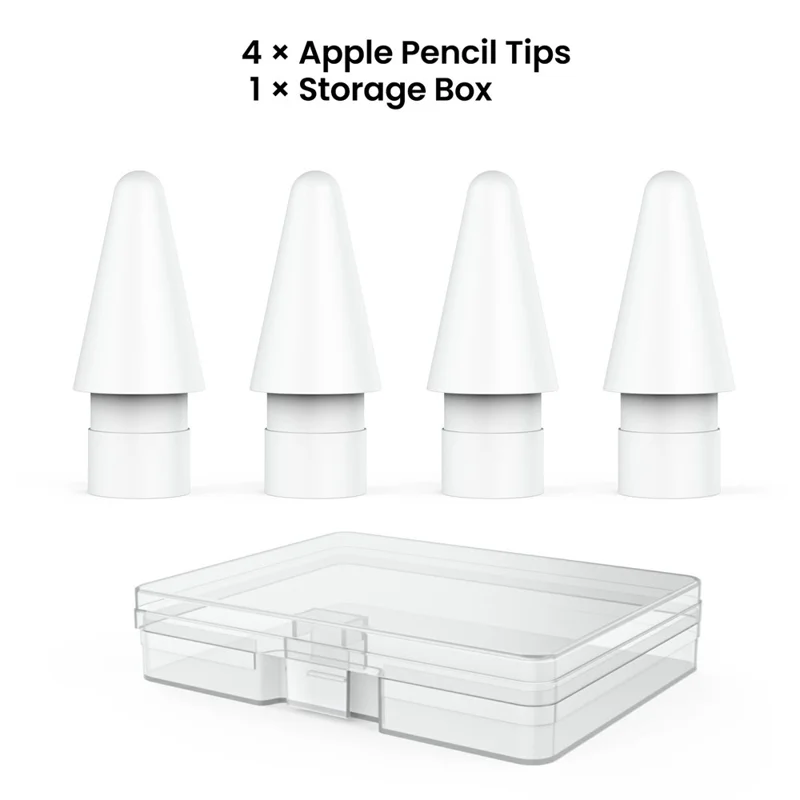 AHASTYLE WG24-P 4 шт. сменные наконечники для карандаша для Apple Pencil Pro / (1-го поколения) / (с USB-C) / (2-го поколения) / (1-го поколения) со стилусом