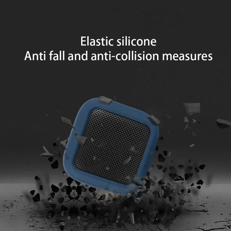 For Anker Soundcore Boom Go 3i Silicone Case Bluetooth-compatible Speaker Soft Protective Cover - Dark Blue