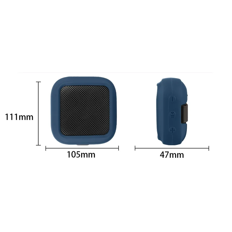 For Anker Soundcore Boom Go 3i Silicone Case Bluetooth-compatible Speaker Soft Protective Cover - Dark Blue