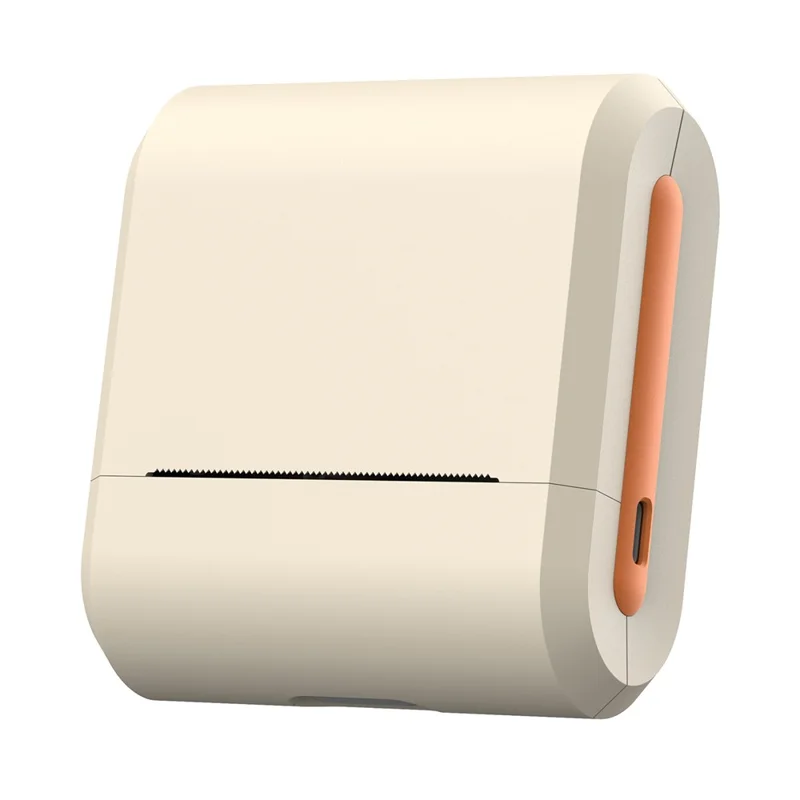 X7 Bluetooth-compatible Pocket Thermal Printer Inkless 200DPI Mini Printing Machine for Labels Photos Stickers - Beige