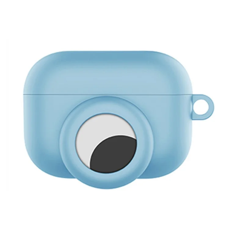 Silicone Earphone Case Protective Cover for AirPods Pro/AirTag - Baby Blue