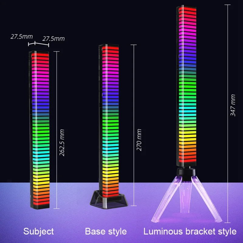 L029 Type-C Powered 4D RGB Bluetooth-compatible Music Rhythm Light Sound Pickup LED Strip with APP Control