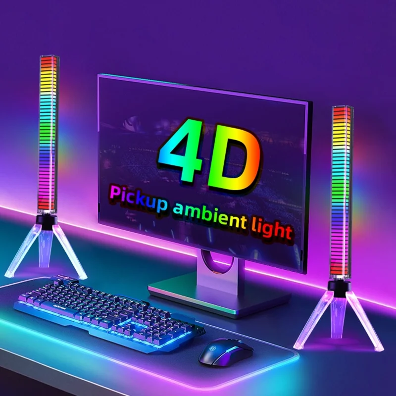 L029 Type-C Powered 4D RGB Bluetooth-compatible Music Rhythm Light Sound Pickup LED Strip with APP Control