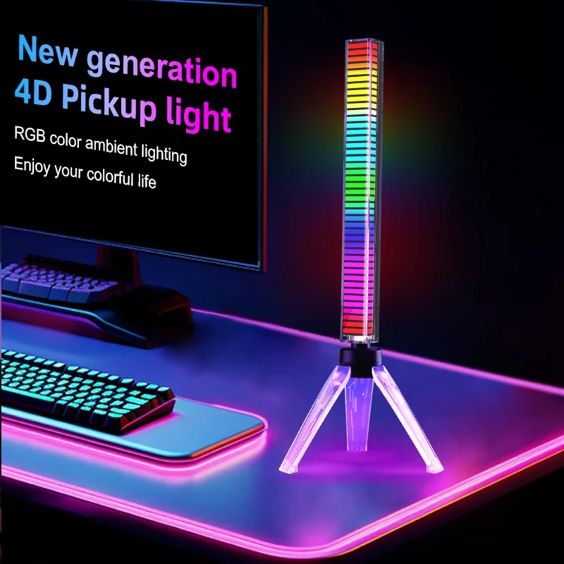 L029 Type-C Powered 4D RGB Bluetooth-compatible Music Rhythm Light Sound Pickup LED Strip with APP Control