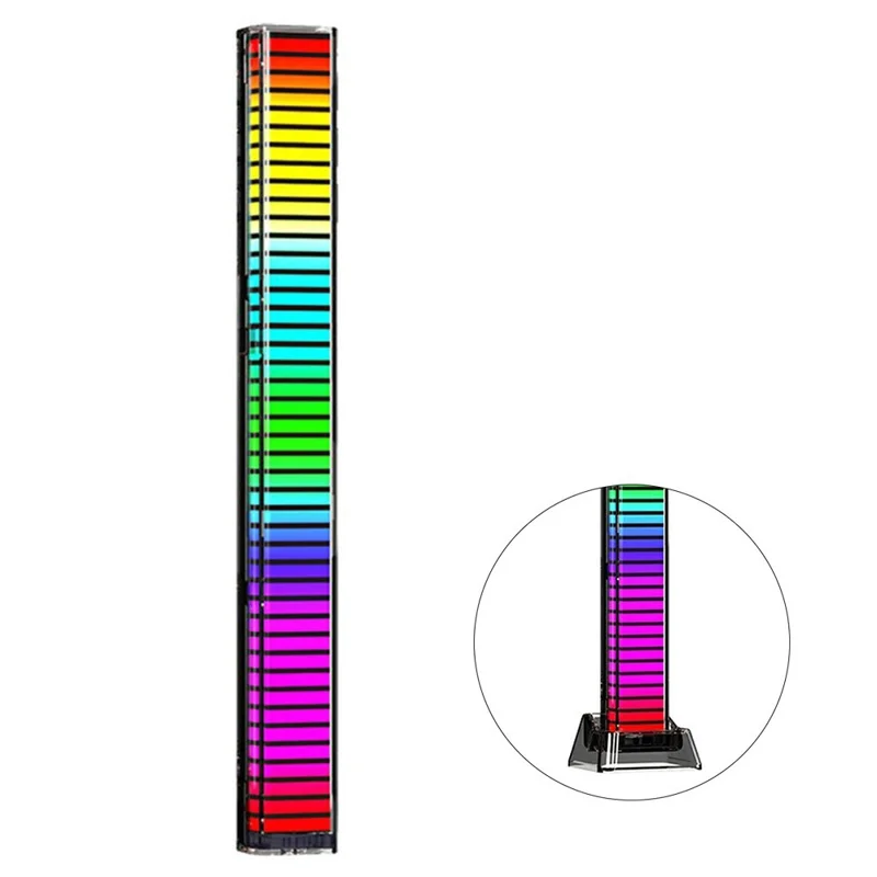 L029 Type-C Rechargeable 4D RGB Bluetooth-compatible Music Rhythm Light Sound Pickup LED Strip with APP Control