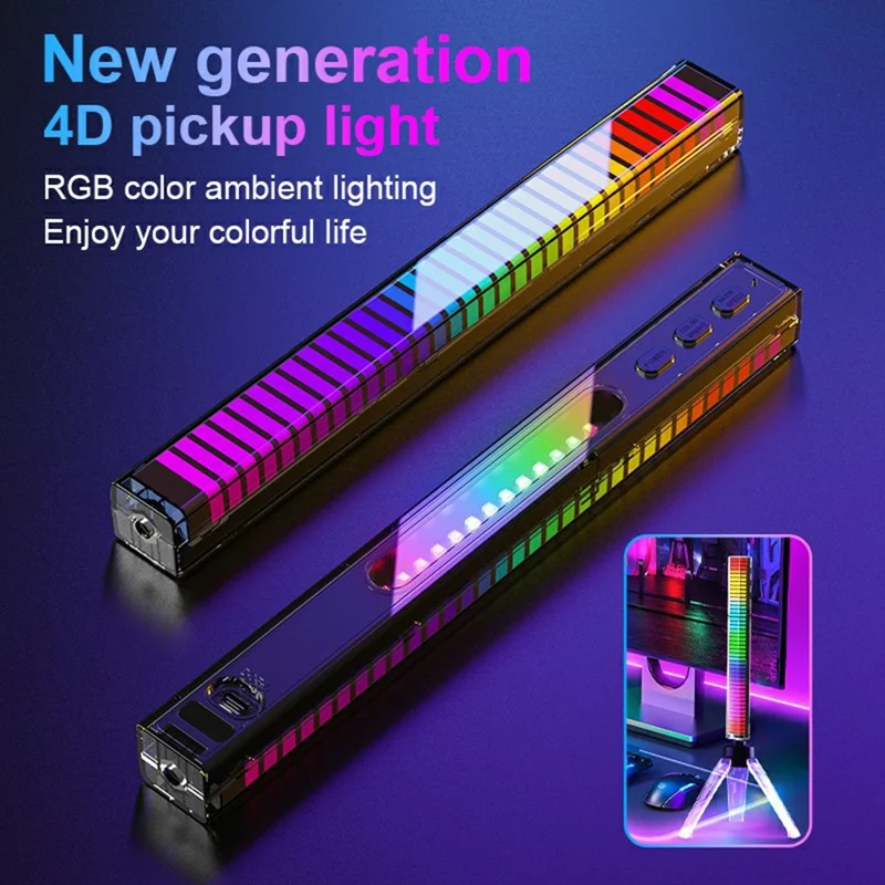 L029Z Type-C Powered APP Control 4D RGB Bluetooth-compatible Music Rhythm Light Sound Pickup LED Strip with Illuminated Bracket