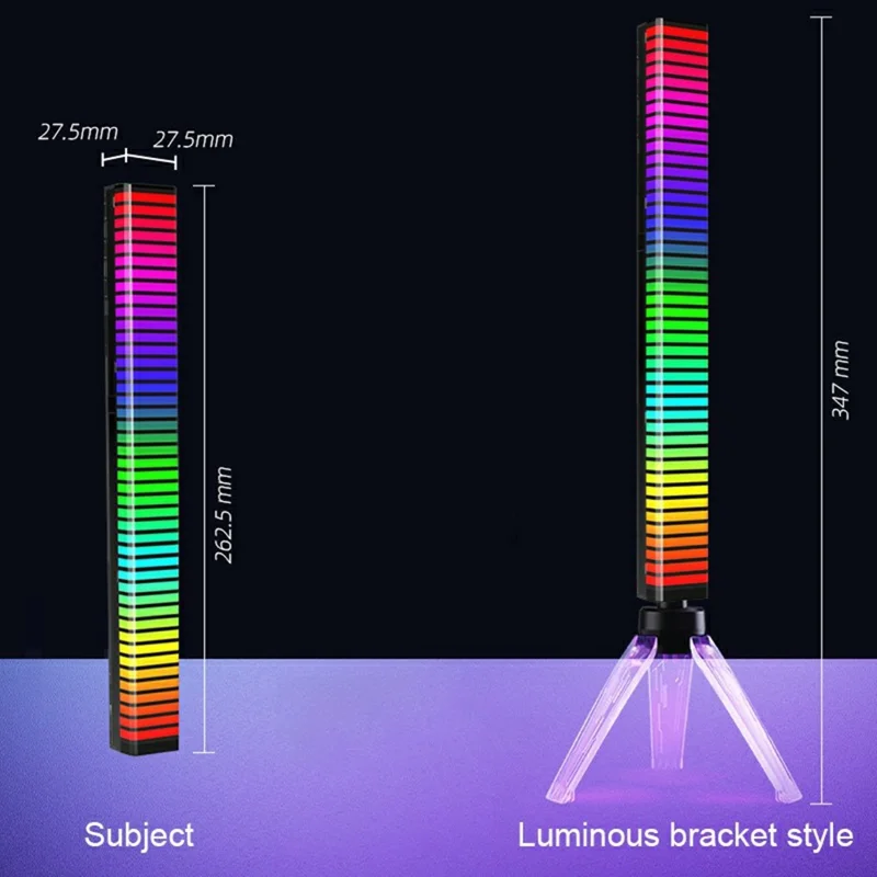 L029Z Type-C Powered APP Control 4D RGB Bluetooth-compatible Music Rhythm Light Sound Pickup LED Strip with Illuminated Bracket