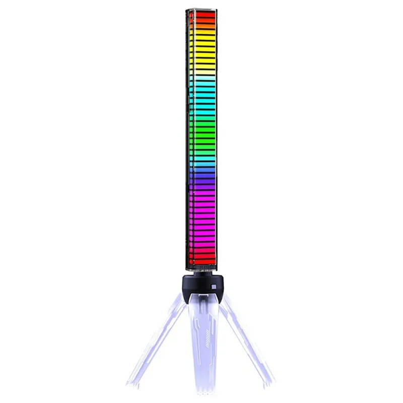 L029Z Type-C Rechargeable APP Control 4D RGB Bluetooth-compatible Music Rhythm Light Sound Pickup LED Strip with Illuminated Bracket