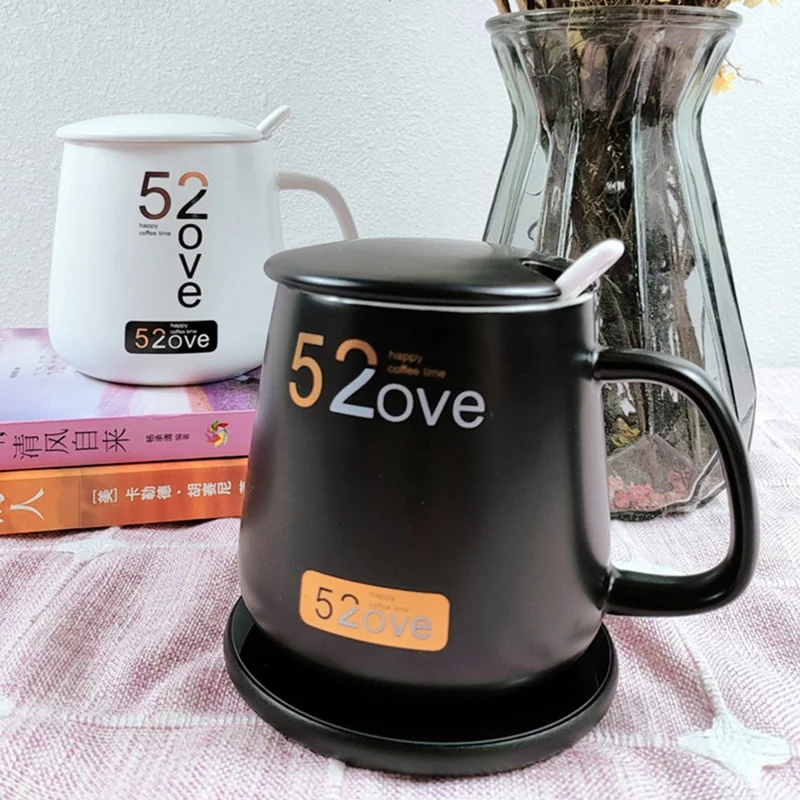 RY-002 Opvarmning Kopvarmer Pad Underkop med Konstant Temperatur af Glas til Kaffe og Te, Guldkulør