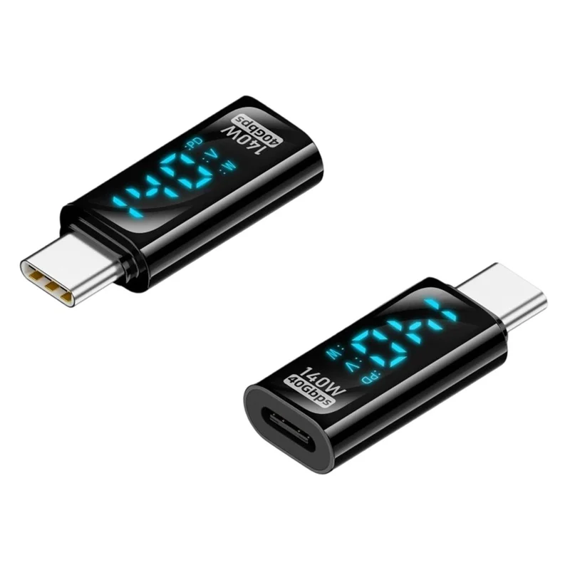 CF / CM-140W-40Gb-SX Digital Display USB4 Type-C Male to Female PD 140W Fast Charging 8K / 60Hz 40Gbps Data Transfer Adapter - Black