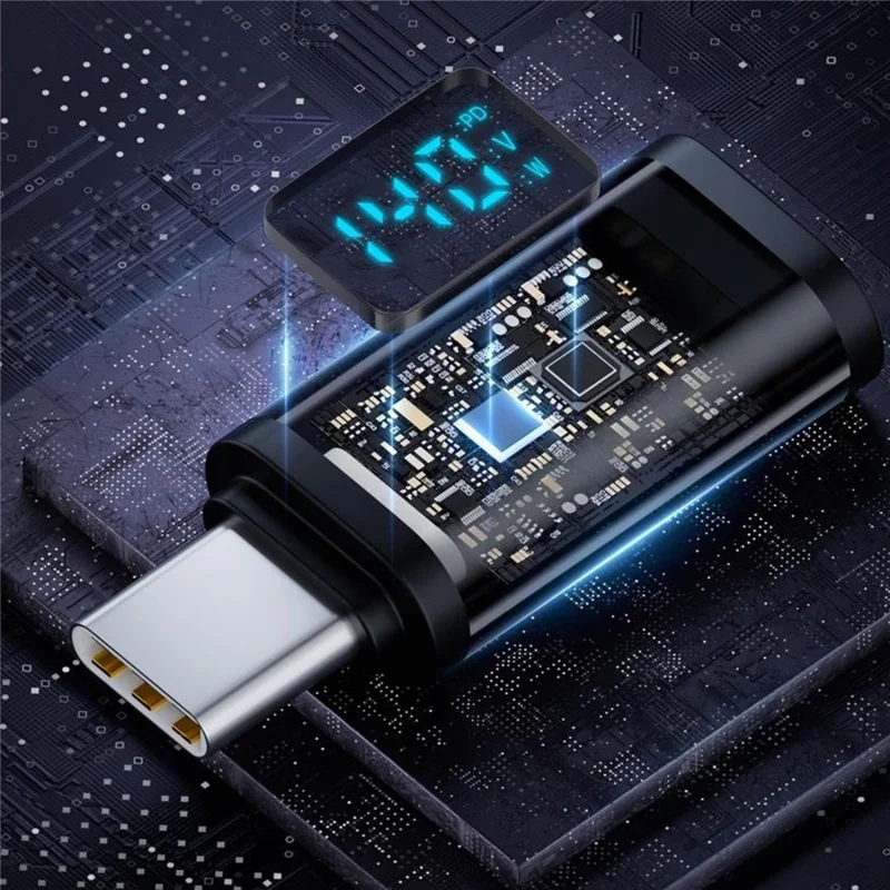 CF / CM-140W-40Gb-SX Digital Display USB4 Type-C Male to Female PD 140W Fast Charging 8K / 60Hz 40Gbps Data Transfer Adapter - Black