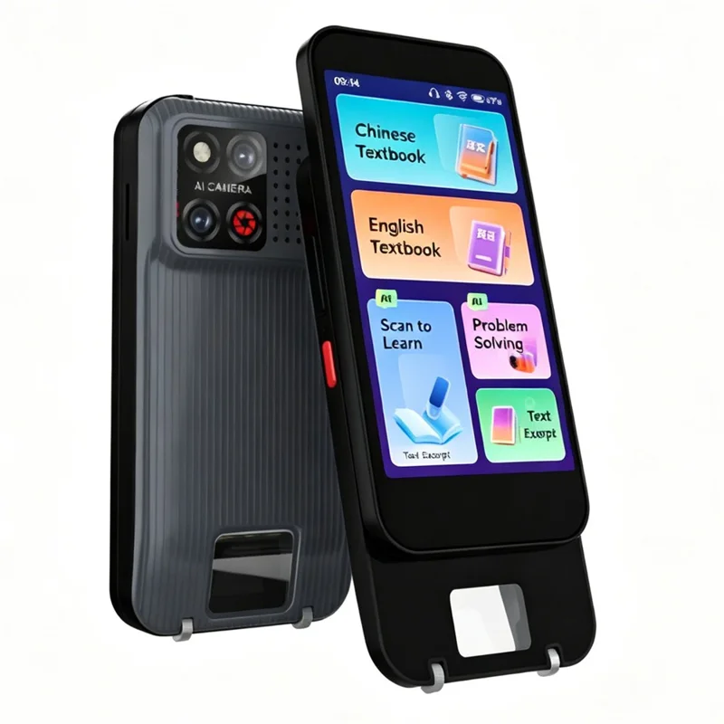 S15 Pro 2+16GB 4 Inch Screen AI Translation Device 148 Online Languages WiFi Photo Scanning Voice Translator - Black