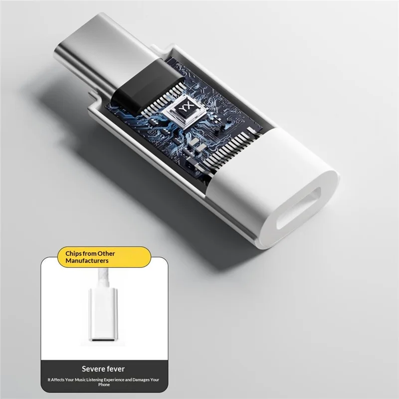 LF / CM-EJ-LK iP Female to USB-C Male Audio Adapter Aluminum Alloy Headphone Converter for iPhone iPad - White