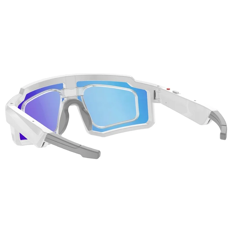 M14 Smart Glasses 8MP Camera AI Translation EIS Anti-shake Bluetooth-compatible IPX4 Waterproof - White+Blue