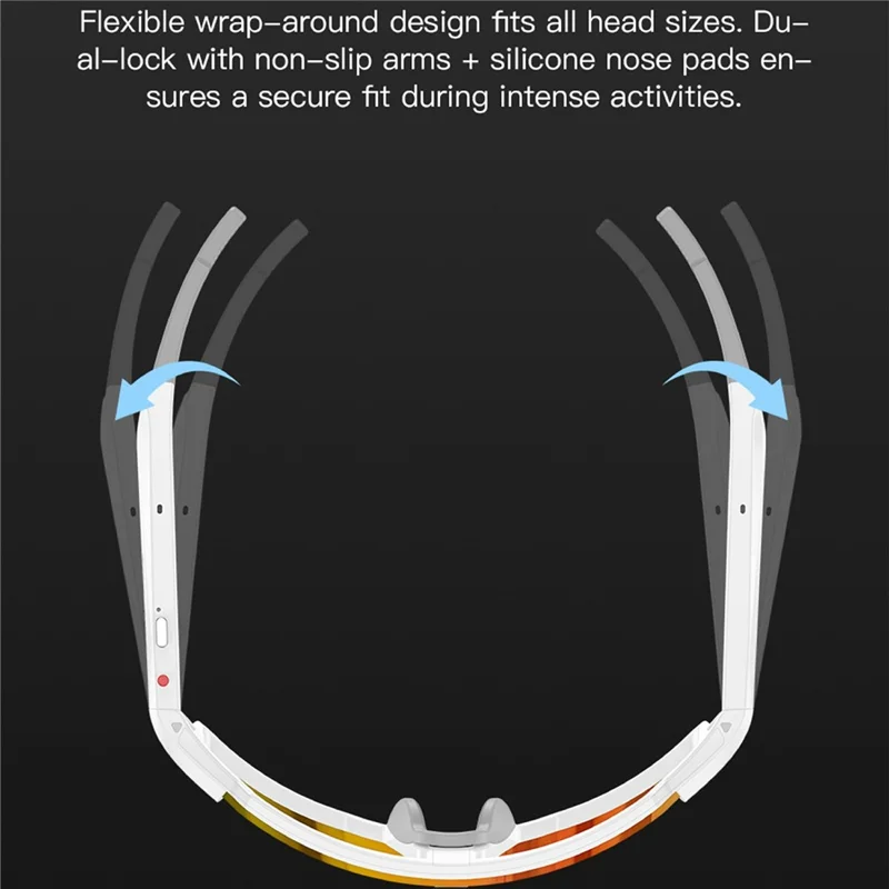 M14 Smart Glasses 8MP Camera AI Translation EIS Anti-shake Bluetooth-compatible IPX4 Waterproof - White+Blue