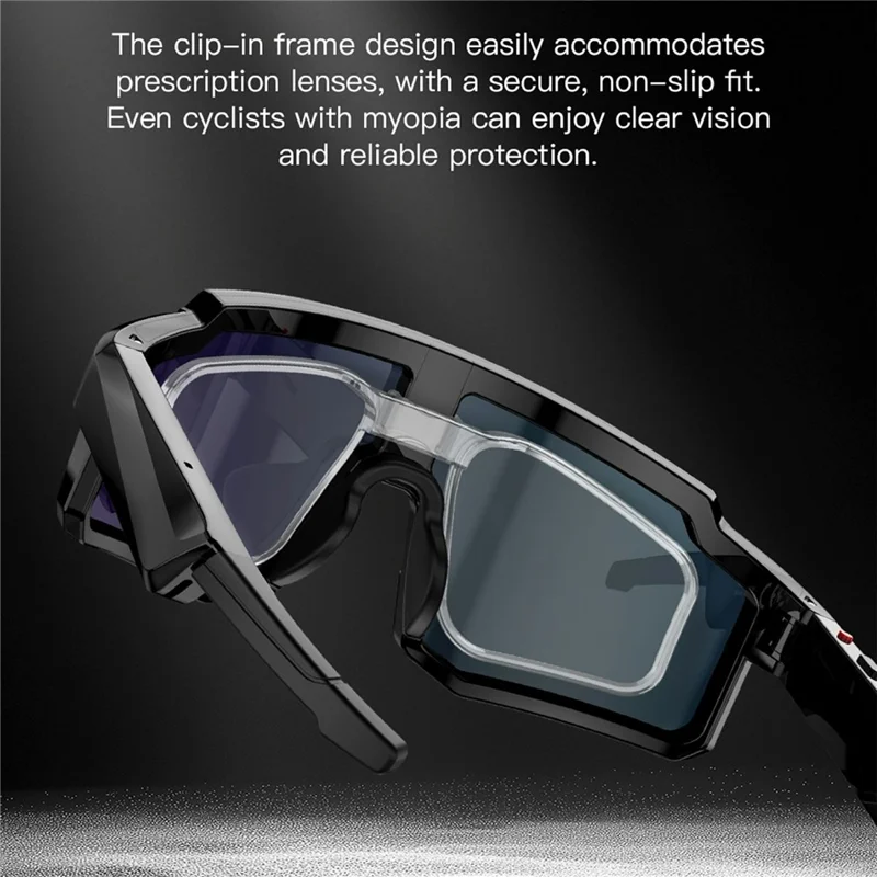 M14 Smart Glasses 8MP Camera AI Translation EIS Anti-shake Bluetooth-compatible IPX4 Waterproof - White+Blue