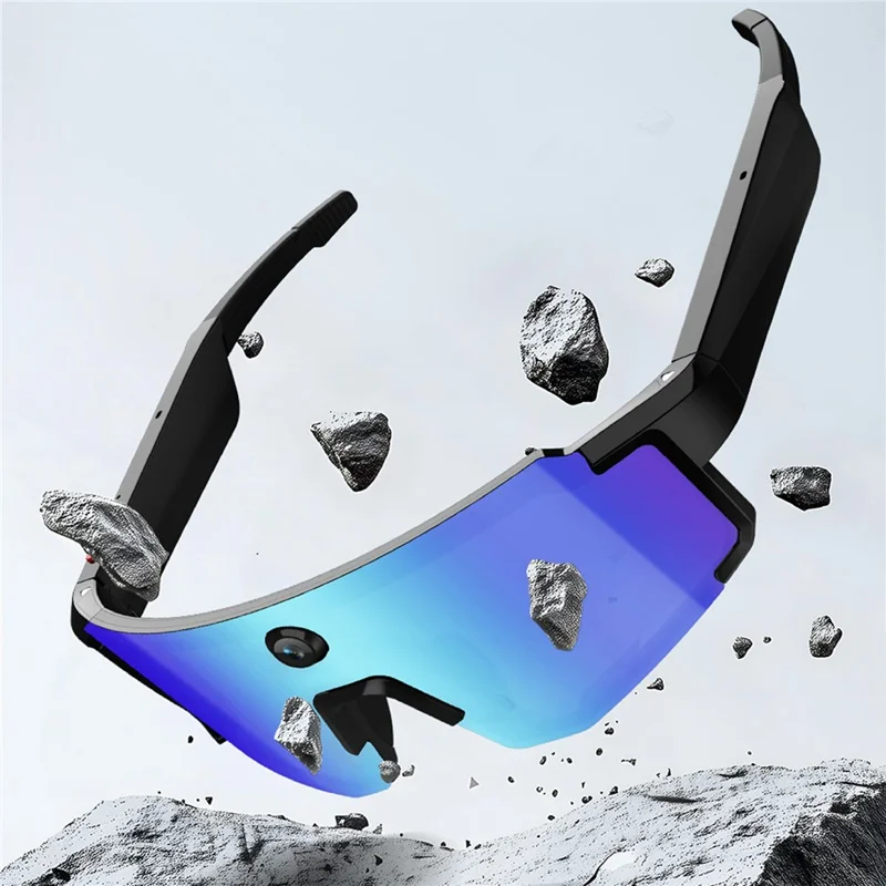 M14 Smart Glasses 8MP Camera AI Translation EIS Anti-shake Bluetooth-compatible IPX4 Waterproof - White+Blue