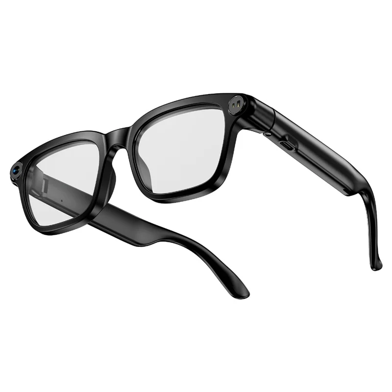 M08 Smart Glasses 800W Camera AI Translation Bluetooth-compatible Music Eyeglasses - Clear Lens