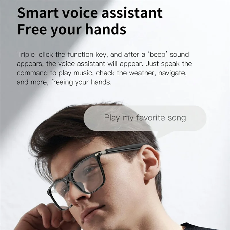 M03 Bluetooth-compatible Smart Audio Glasses IP68 Waterproof Open Ear Headphones - Photochromic Lens