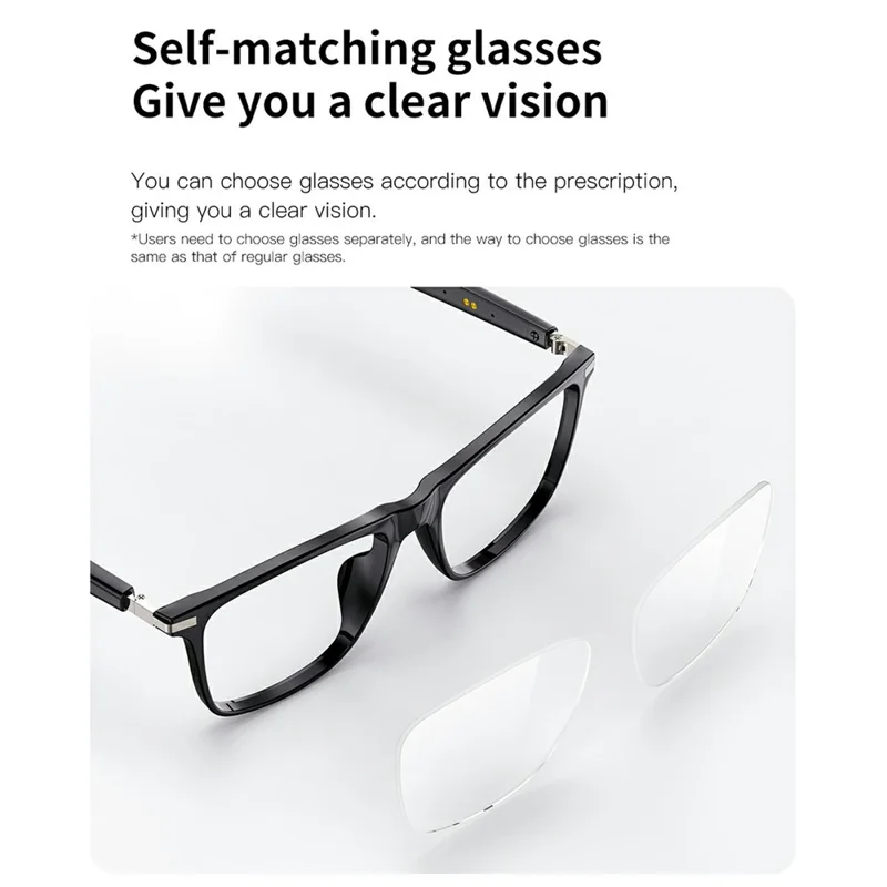M03 Bluetooth-compatible Smart Audio Glasses IP68 Waterproof Open Ear Headphones - Photochromic Lens