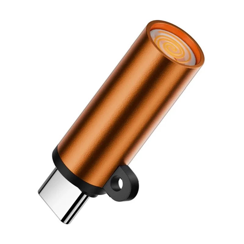 169 Air-Powered Type-C Cigarette Lighter Adapter 6.5W Windproof Flame-Free for Outdoor Travel - Orange