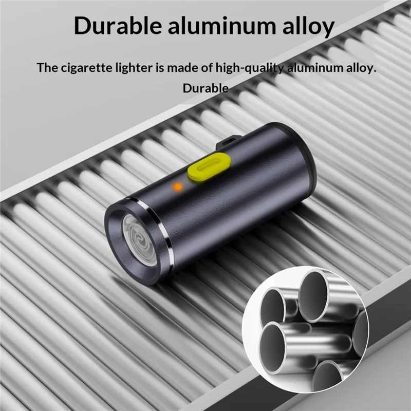 FH-Type-C01 Type-C Powered Arc Lighter Portable Windproof Electric Cigarette Lighter - Black