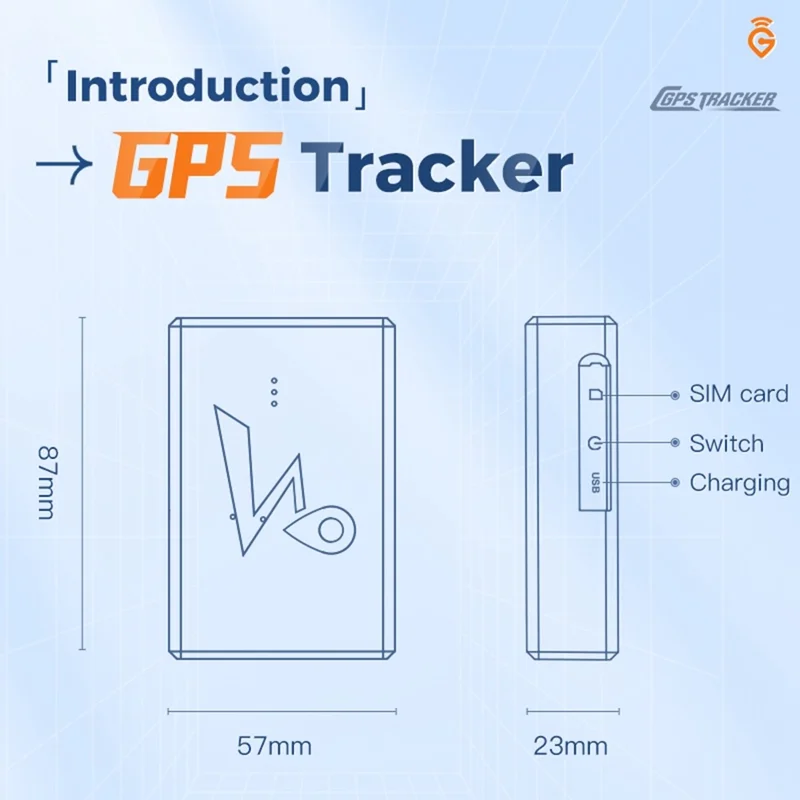 Q10 4G LTE GPS трекер 5500 мАч Магнитное крепление Спутниковый трекер для отслеживания транспорта - Черный