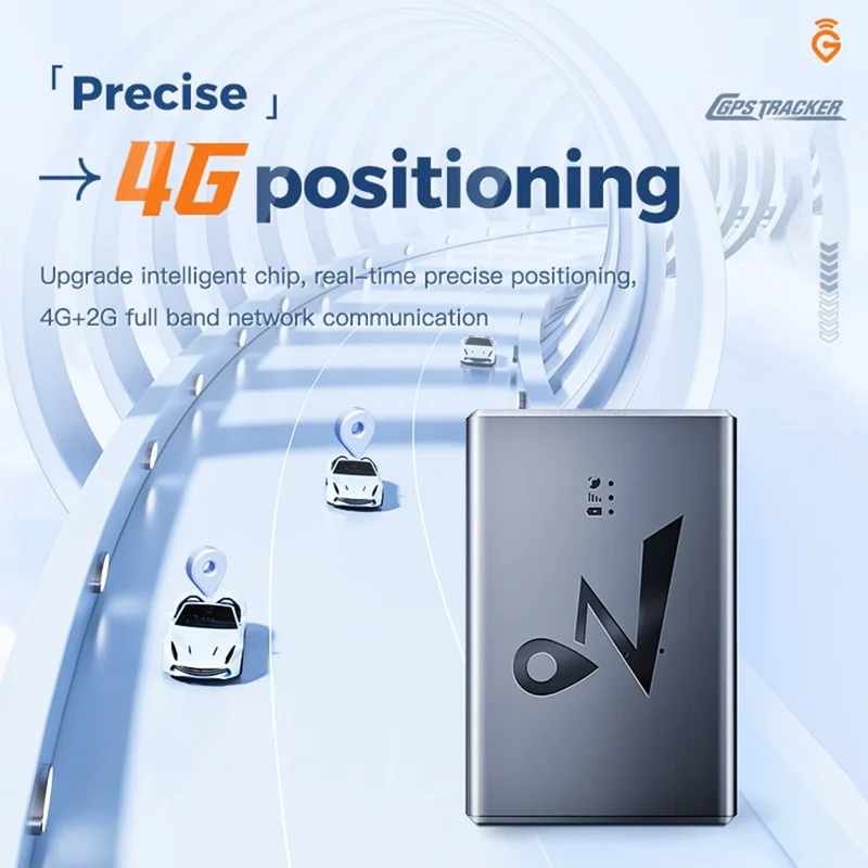 Q10 4G LTE GPS трекер 5500 мАч Магнитное крепление Спутниковый трекер для отслеживания транспорта - Черный