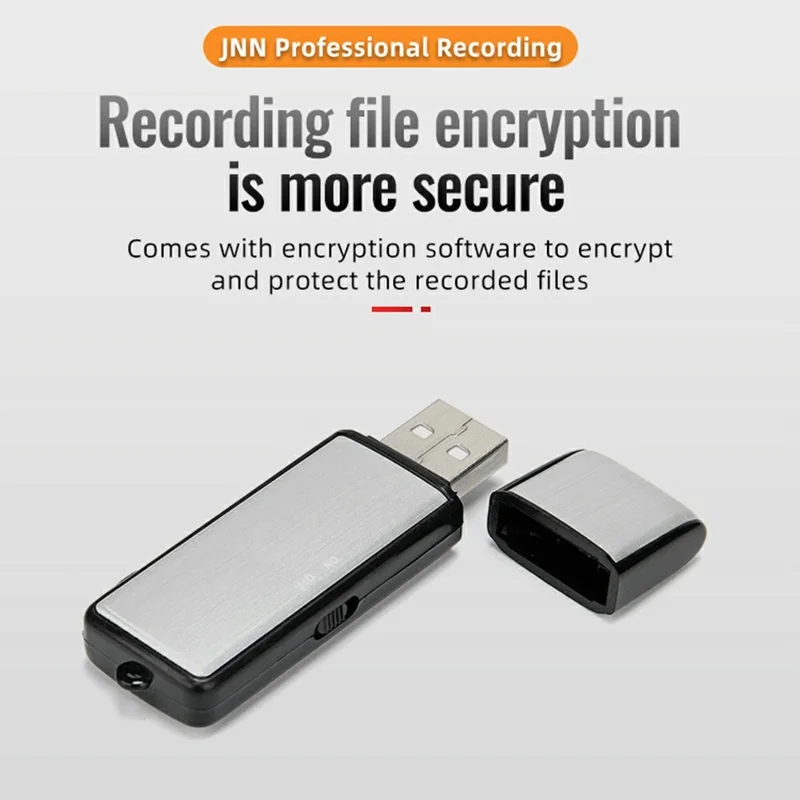 SK858 32GB USB Flash Drive Voice Recorder Noise Cancelling One-Key Recording for Meeting - Silver