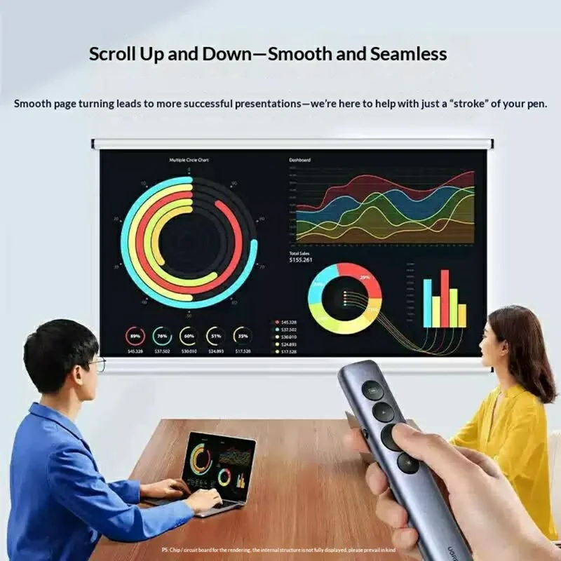 UGREEN LP479 2.4GHz Draadloze Rode Laser Presentatieklikker voor Onderwijs