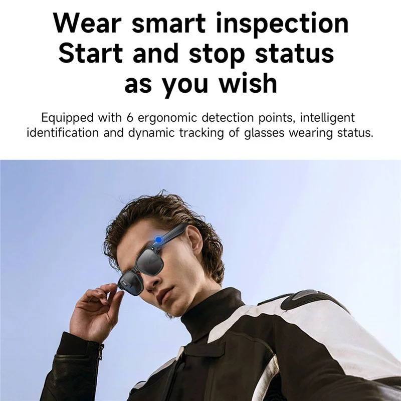 L801 Smart Glasses 8MP Camera 1080P Video AI Translation Bluetooth Calling Eyeglasses (APP: Genimiro) - Sunglasses Lens