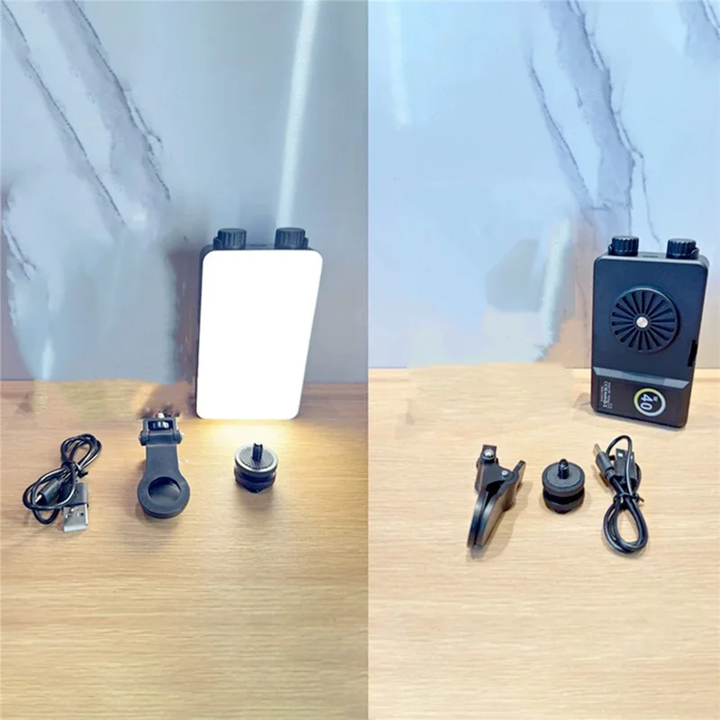 K-15 LED-Videoleuchte, 180 Grad einstellbar, dimmbar mit 3 Farbtemperaturen, für Live-Streaming
