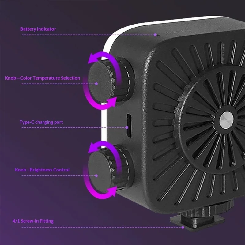 MJ-31 RGB Fill Light 3 Color Temperature Type-C Rechargeable for Photography Video