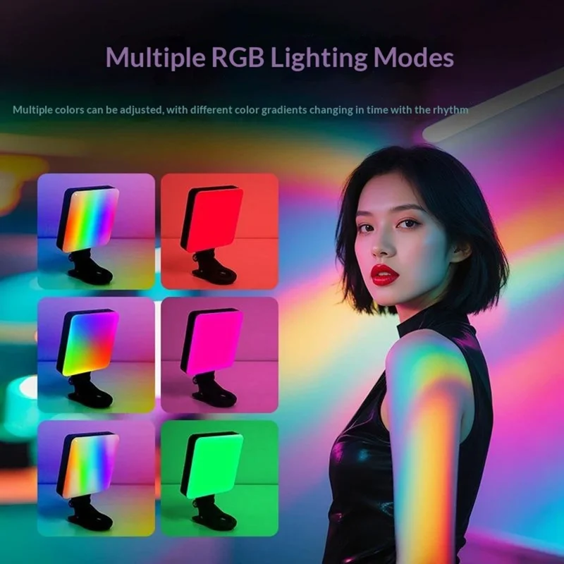 MJ-29 RGB Portable LED Fill Light Magnetic 3 Color Temperature Selfie Lamp