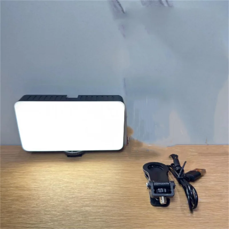 K-35 Clip-on LED Fill Light 3 Color Temperature Type-C Rechargeable for Live Streaming Photography