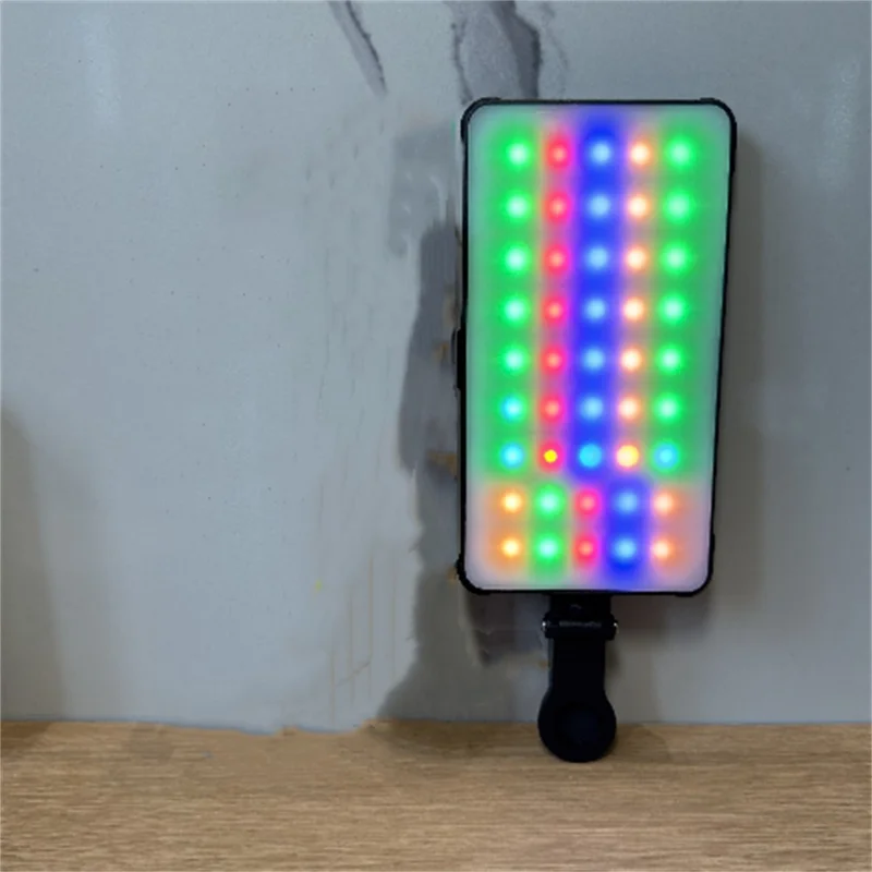 MJ-35 RGB LED Fill Light 180 Degree Adjustable Type-C Rechargeable Photography Lamp for Live Streaming