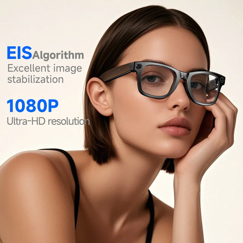 Gafas Inteligentes Compatibles con Bluetooth W610T con Cámara de 8 MP, Traducción AI y Estabilización de Imagen - Lentes de Sol