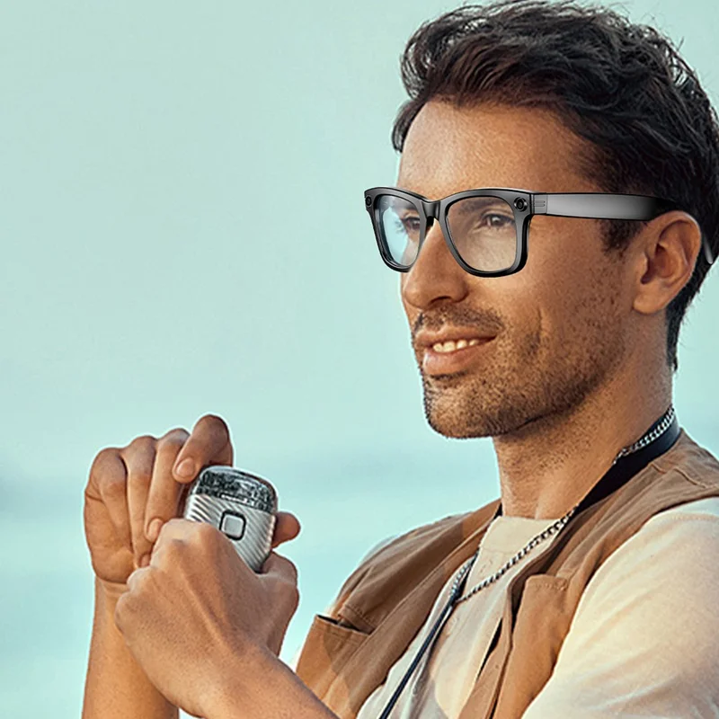 Gafas Inteligentes Compatibles con Bluetooth W610T con Cámara de 8 MP, Traducción AI y Estabilización de Imagen - Lentes de Sol