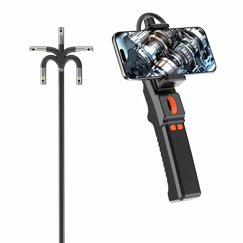 Z01 USB Endoscope with 1m Cable 6.5mm Single Lens Dual Direction Borescope Camera for iOS Android Automotive Plumbing Pipe Detection